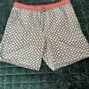 Rhythm Floral Swim Shorts with Coral Waistband